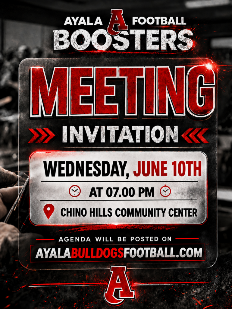 BOOSTERS MEETING JUNE 10TH 7PM