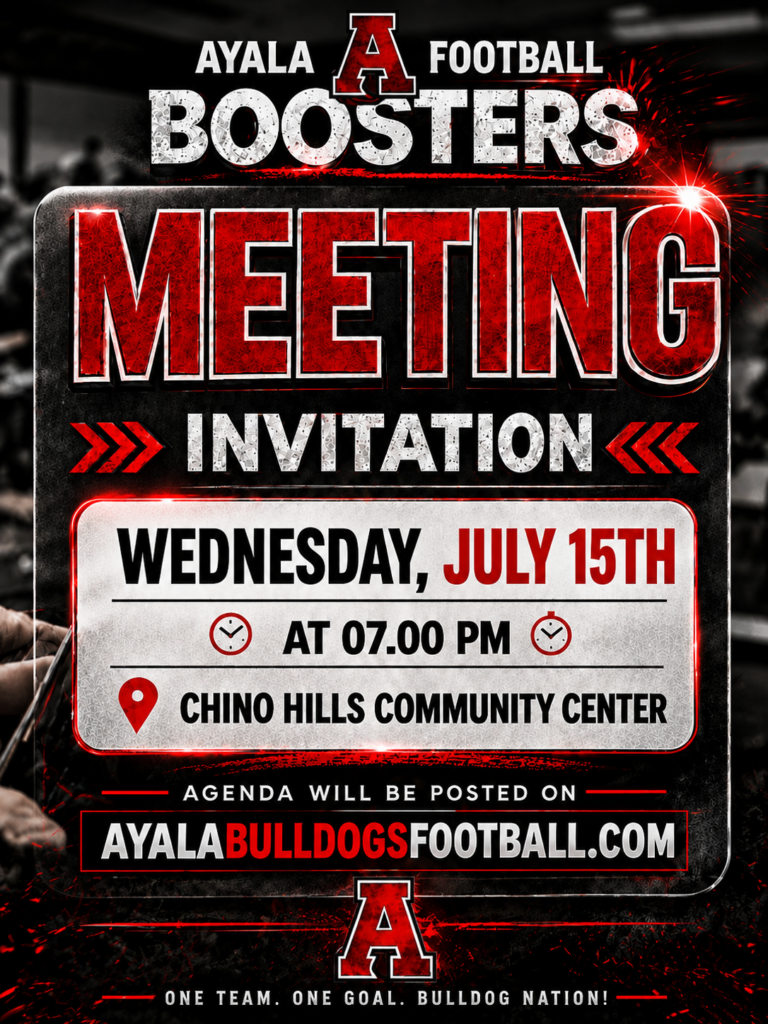 Booster Meeting July 15th 7pm